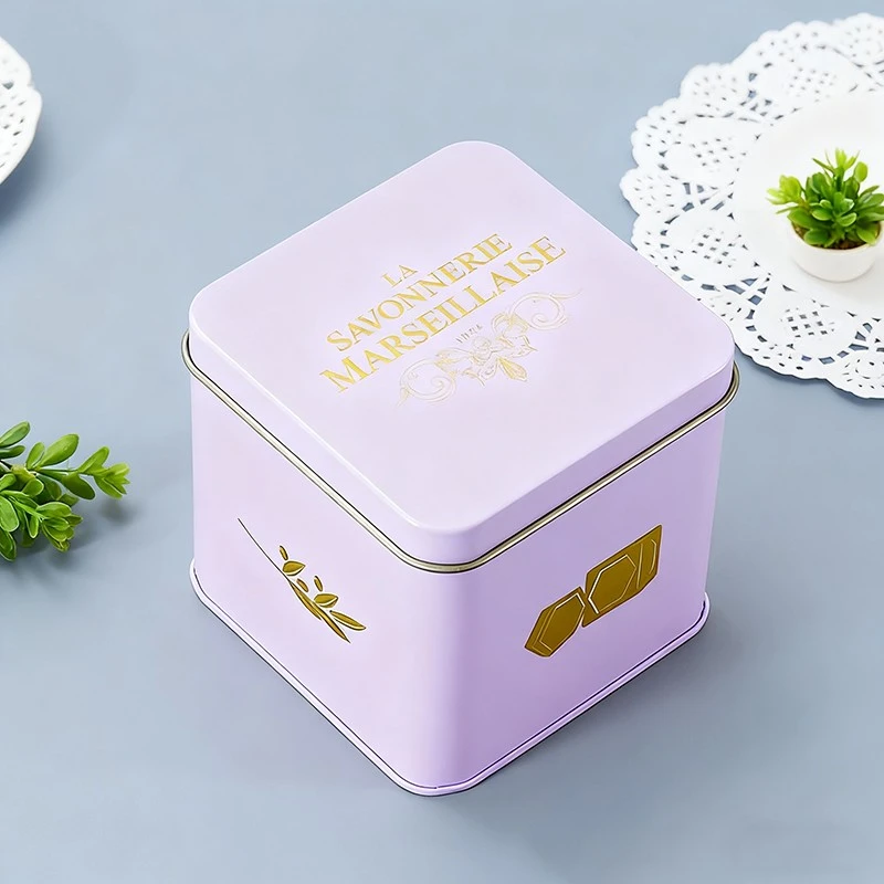 porcelana Embalaje de contenedor de hojalata de metal cuadrado impreso personalizado fabricante
