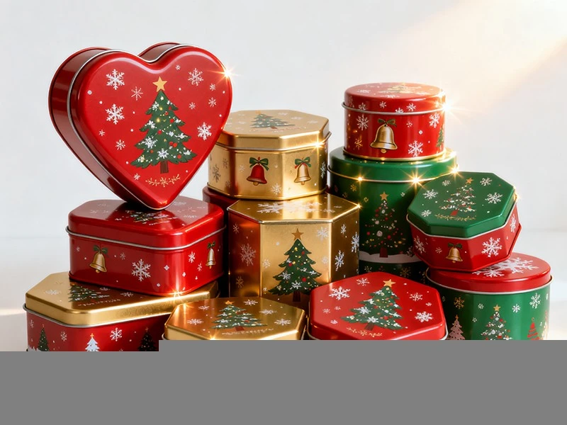 Kotak timah percutian yang disesuaikan untuk promosi dan pemberian hadiah korporat