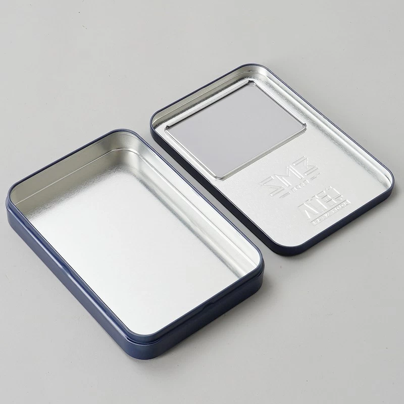 China Custom Printed Rectangular Window Tin Box Packaging manufacturer