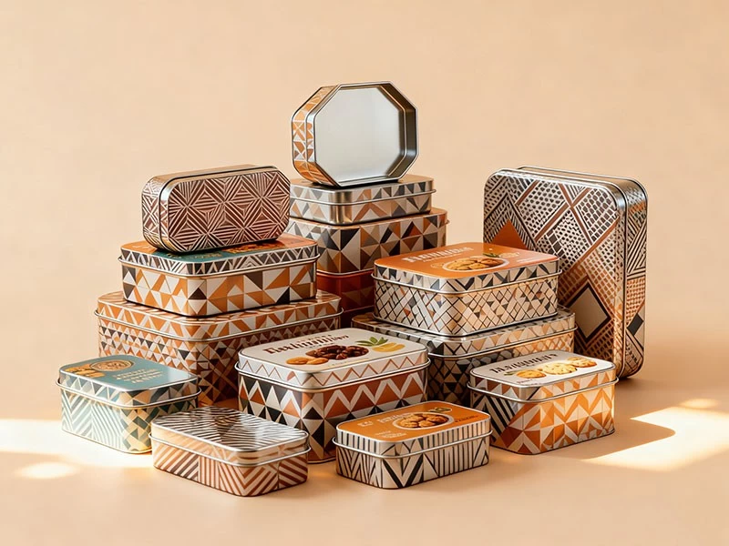 Фирменная металлическая жестяная упаковка для улучшения презентации продукта