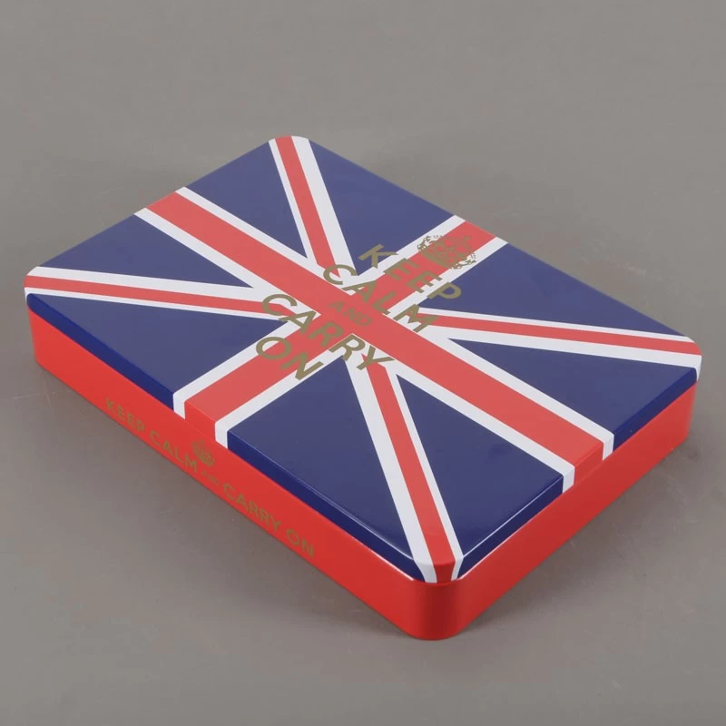 الصين علب صفيح تخزين معدنية مستطيلة مصنوعة حسب الطلب من المصنع الصانع