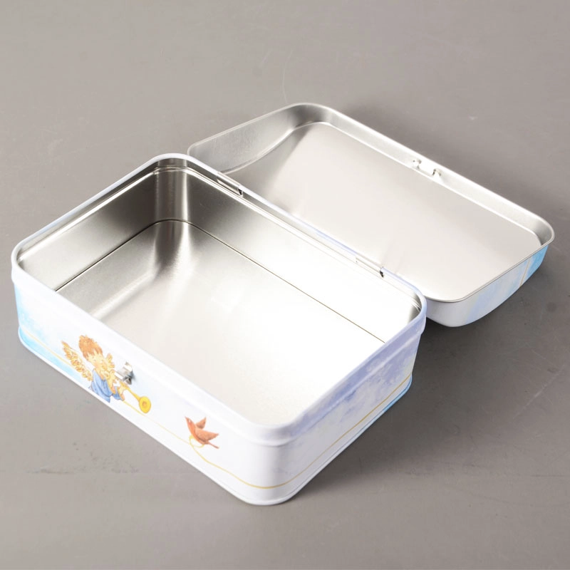 China Custom printed tin box containers with locking clasps manufacturer
