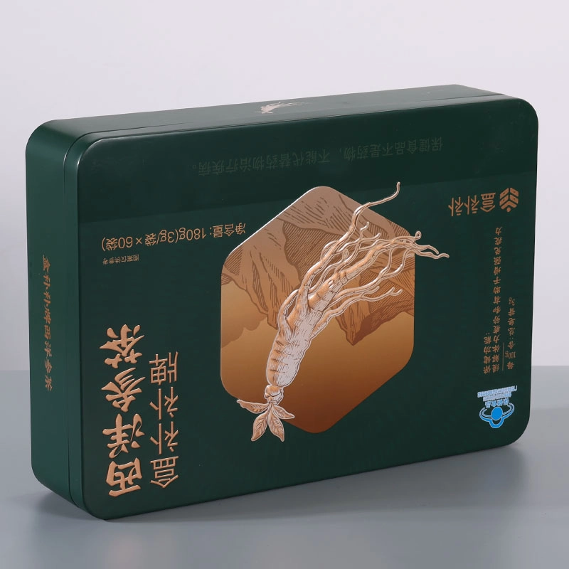 China Factory-Customized Rectangular Health Supplement Tin Box manufacturer