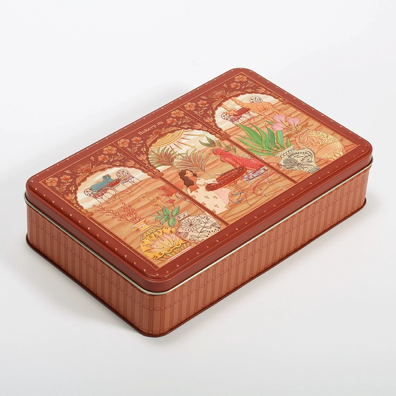 China Custom Bakery Cookie Tin Box — 260×165×60mm manufacturer