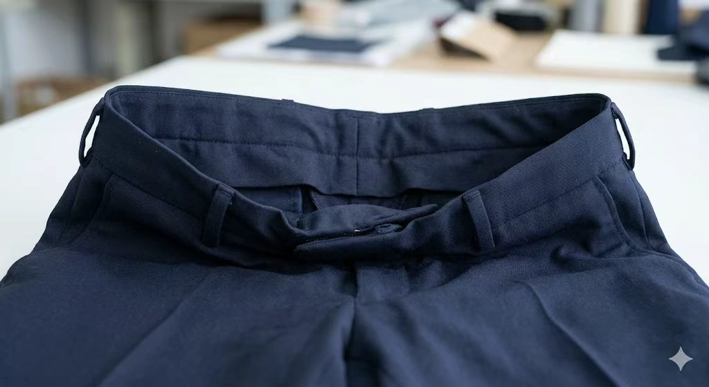 The Hidden Skeleton of Trousers Waistbands: Why Do They Roll Up?
