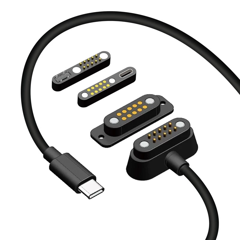 China 10 Pin POGO PIN Cable for PD Fast Charging & Data Transfer - USB Type-C to POGO for iPads & POS manufacturer