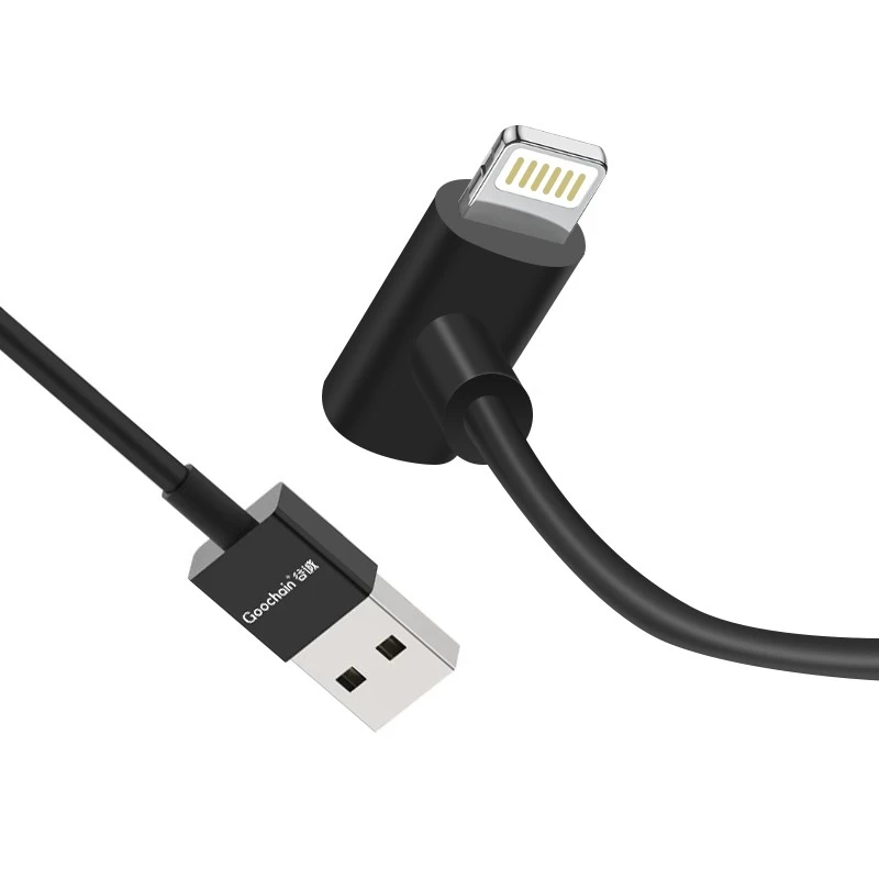 중국 iPad POS 스탠드용 USB A 수 - 180도 라이트닝 케이블 - 업 앵글 8핀 USB 충전 케이블 제조업체