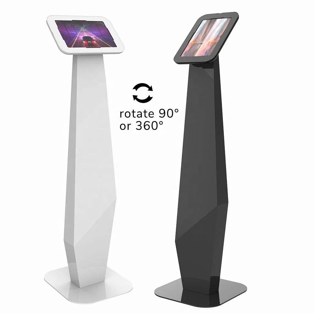 China Heavy-Duty Metal Tablet Floor Stand with Lock – Universal Anti-Theft Kiosk Enclosure for iPad | Manufacturer Customizable manufacturer
