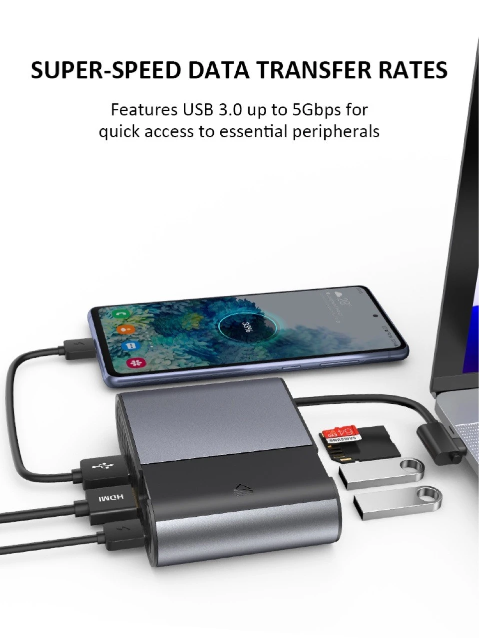 China Faltbare Desktop-Dockingstation für iPhone 15 | Hersteller von 4K-HDMI-Displays und Schnelllade-Hubs Hersteller