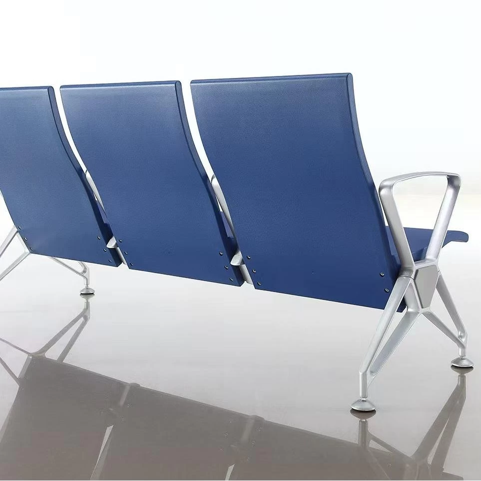 Airport seating for waiting area injected PU chairs 3 seater LS-D01