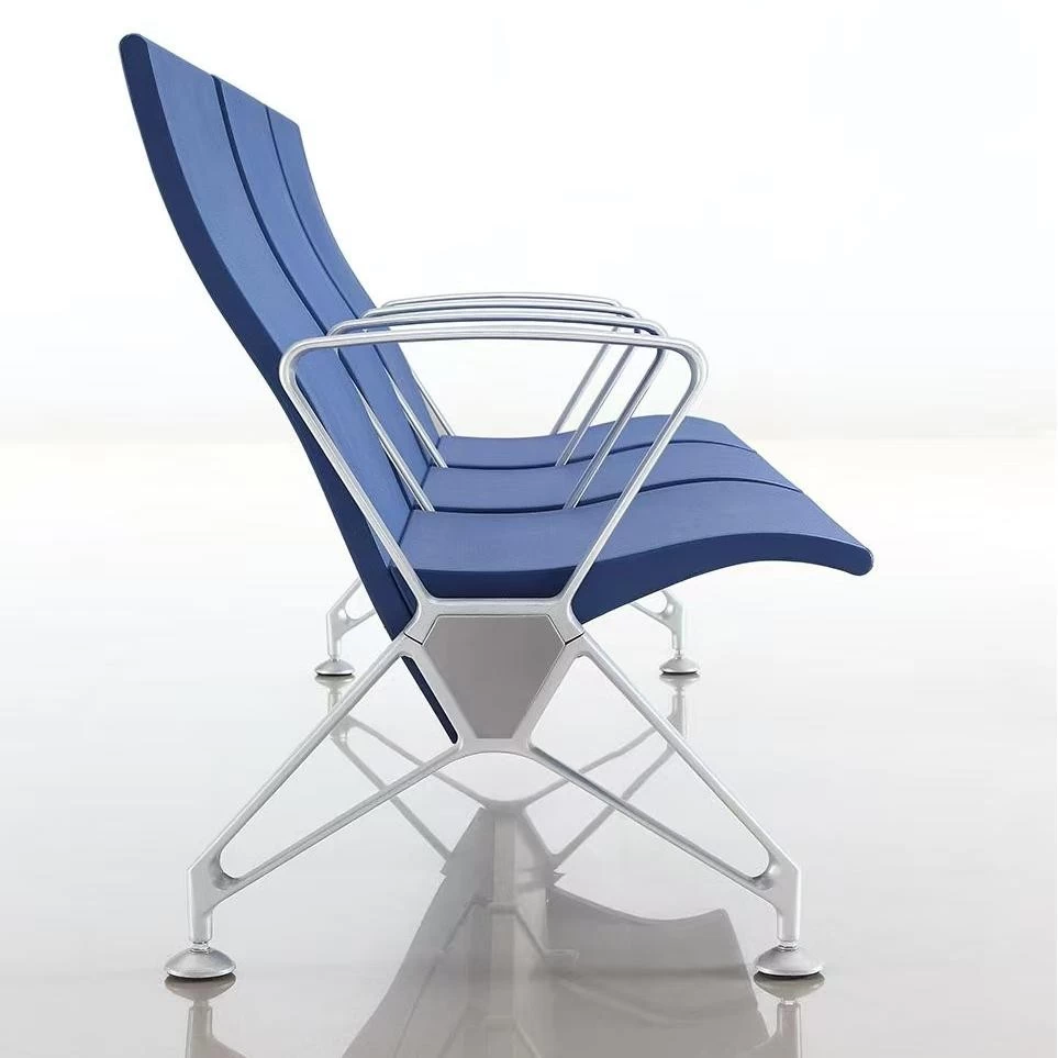 Airport seating for waiting area injected PU chairs 3 seater LS-D01