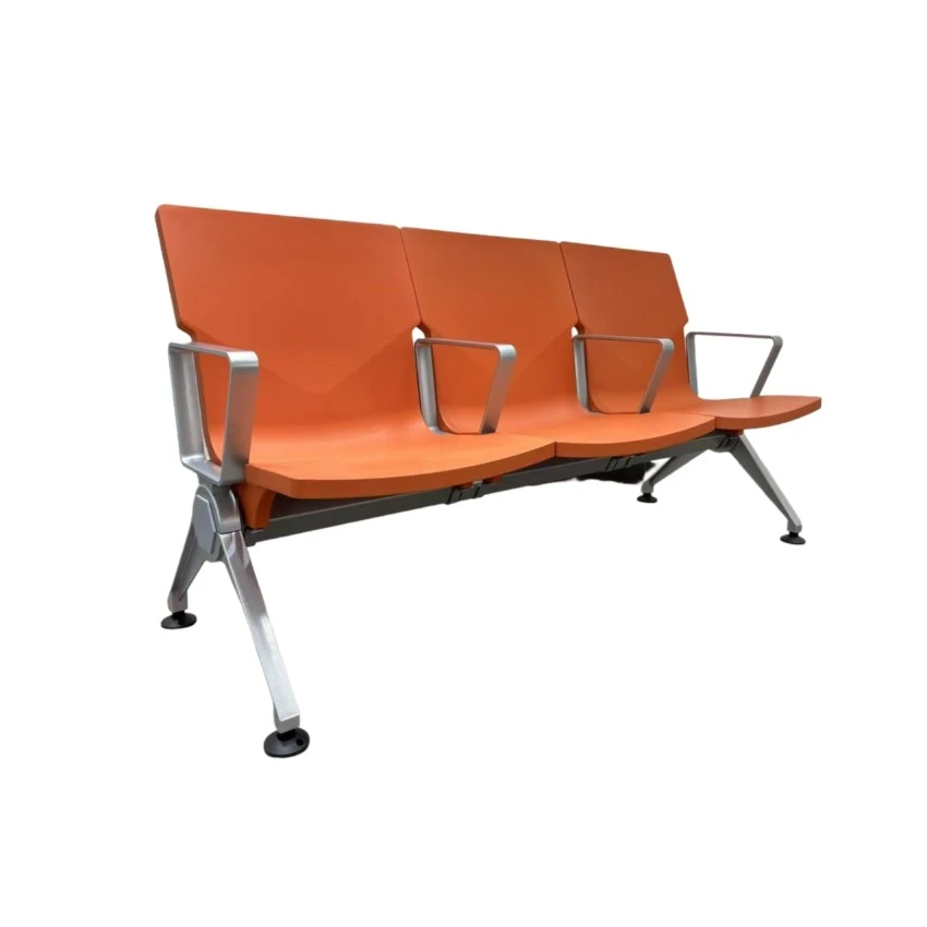 China Durable airport seating 3 seater chair injected PU comfortable LS-S08 manufacturer