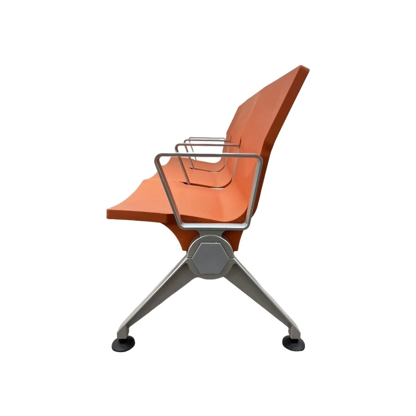 Durable airport seating 3 seater chair injected PU comfortable LS-S08
