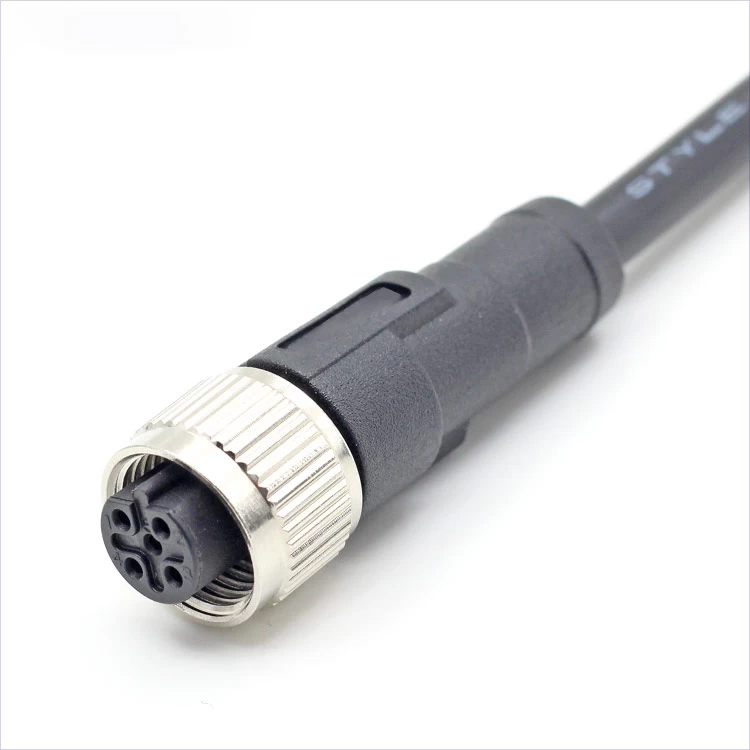 M12 codificación de codificación de 5 núcleos de cables femeninos masculinos