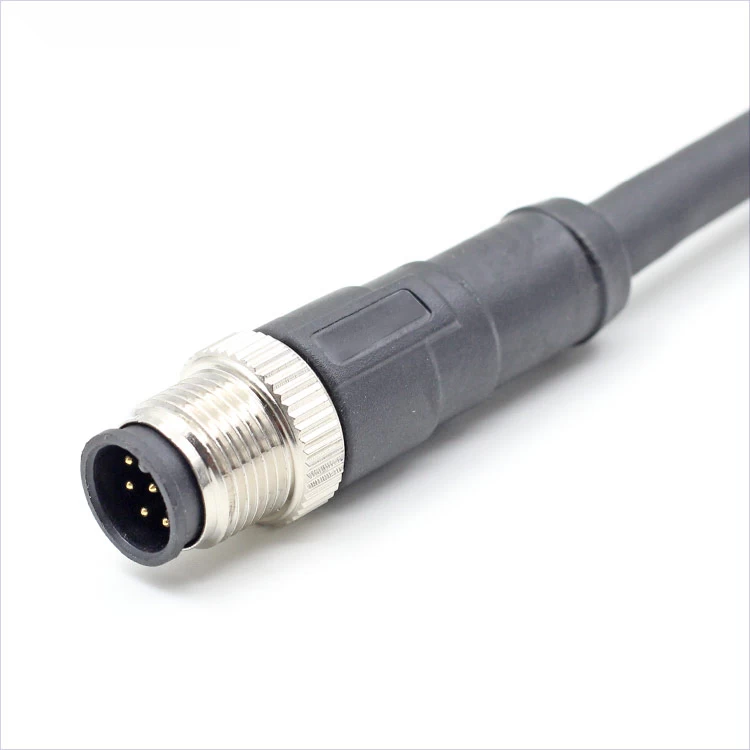 M12 8-pinowy męski na żeński kabel kątowy