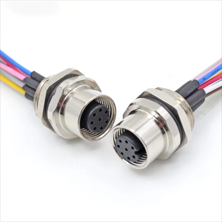 M12 8-pinowy męski na żeński kabel kątowy