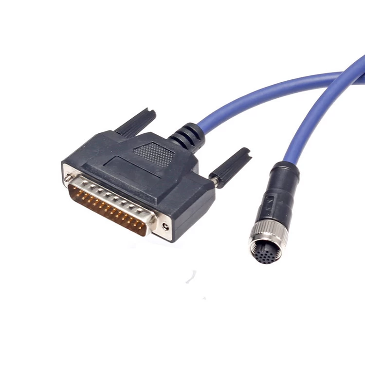 M12 2 3 4 5 6 8 12 17 auf 25-poliges DSUB-Kabel