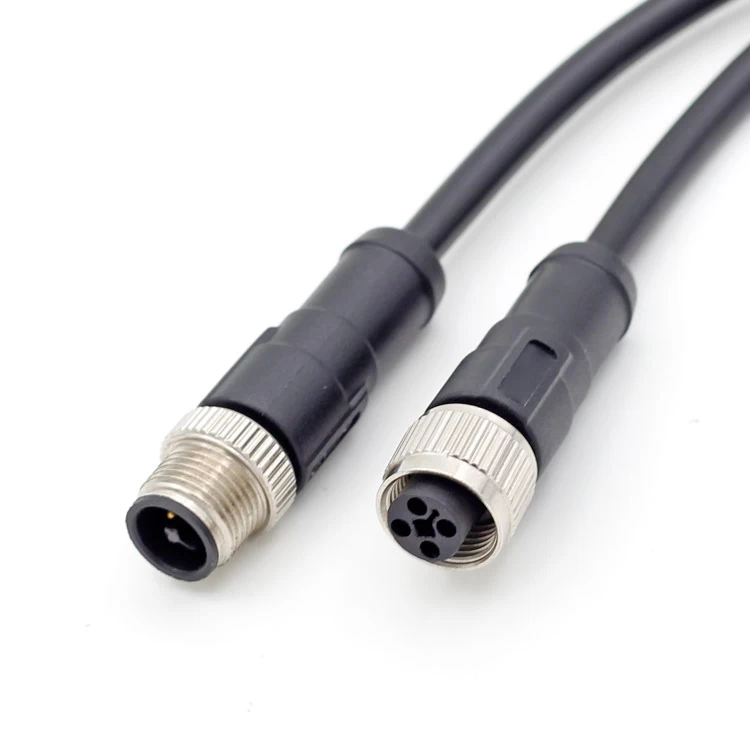 M12 T codiertes männliches weibliches Kabel
