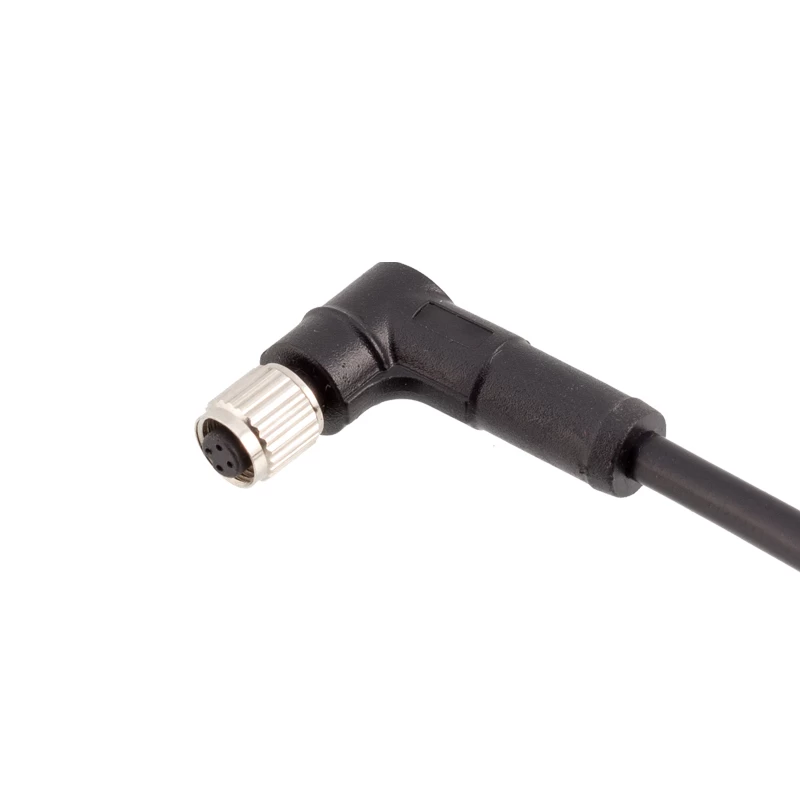 Câble à angle droit M5 A-codage mâle femelle