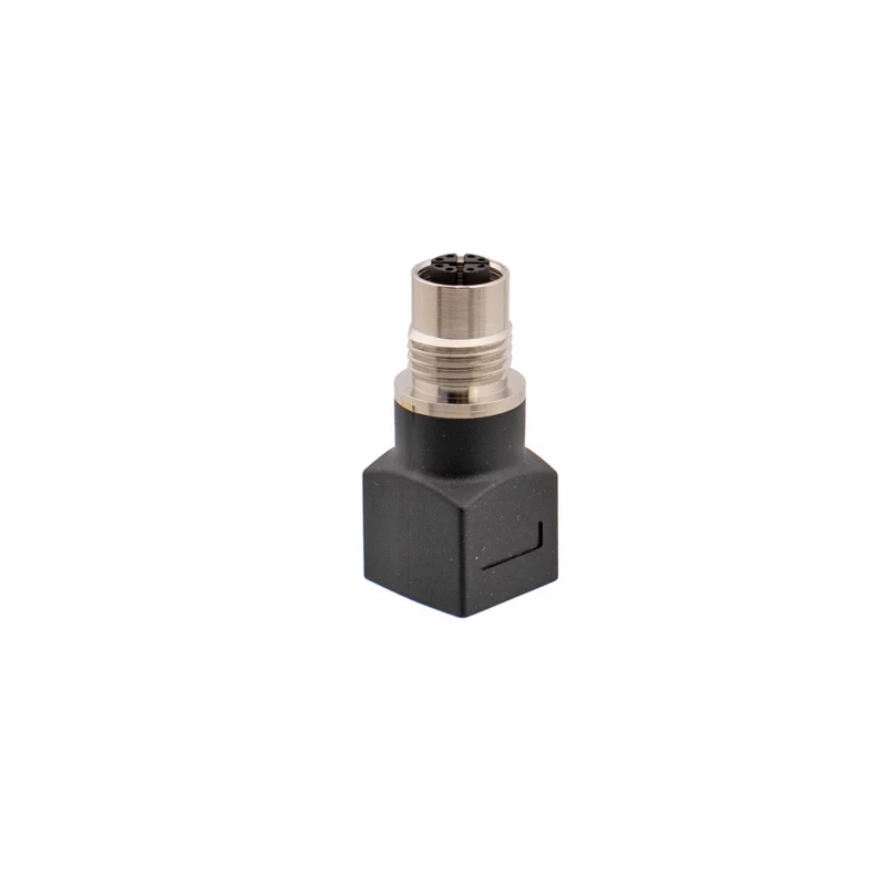 M12 de 8 pines macho hembra codificación x al adaptador RJ45