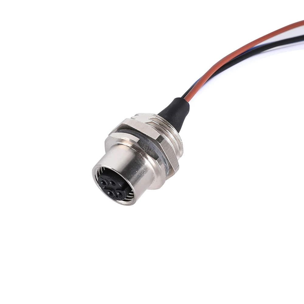 Zócalo de cable hembra M12 de 4 pines