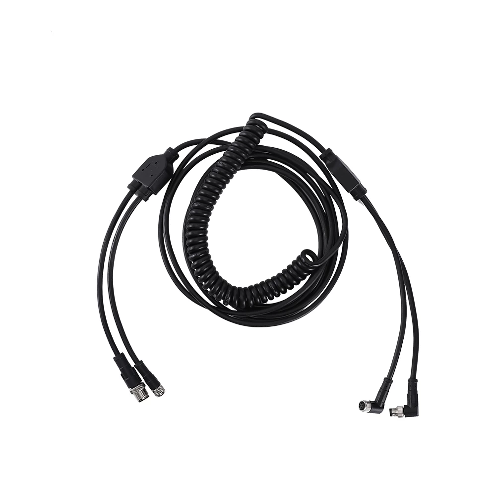 Câble spiralé répartiteur M12 M8 1 à 4