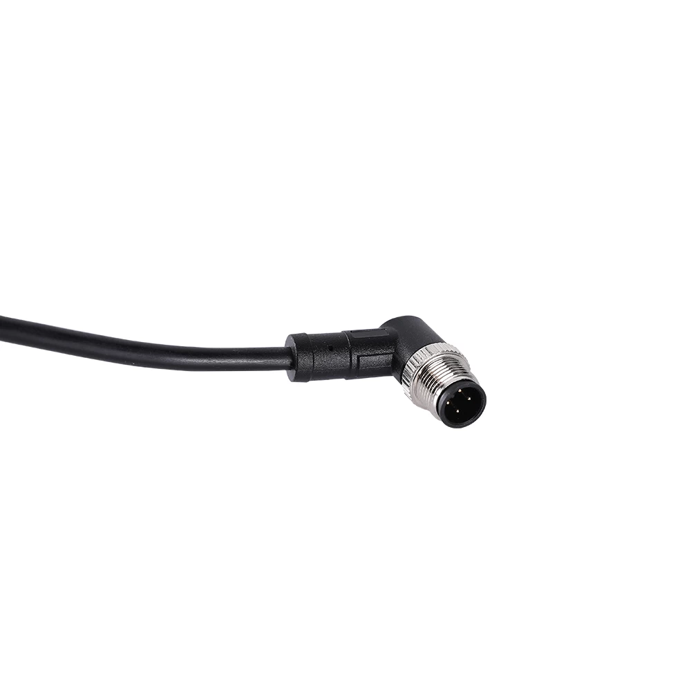 Cable rizado macho y hembra de ángulo recto de 4 pines M12 a M8