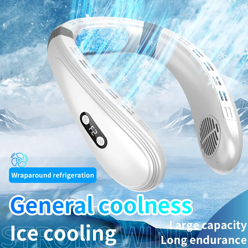 Long battery life neck fan with memory function