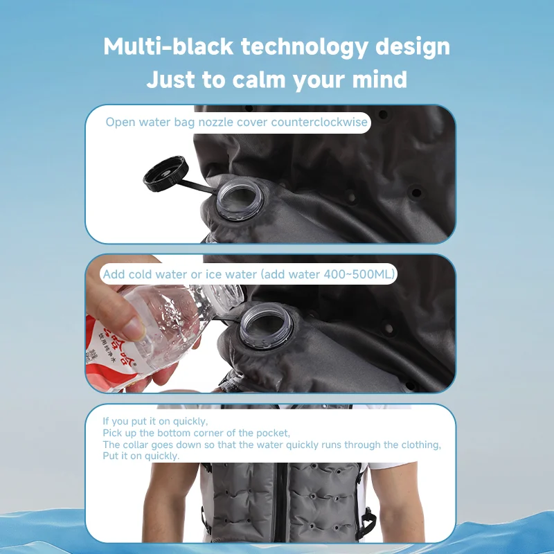 3D water cycle cooling black technology cooling jacket