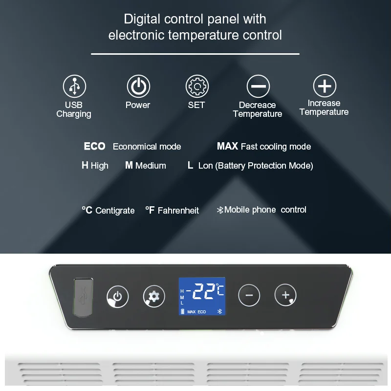 APP Control Portable Compressor Refrigerator