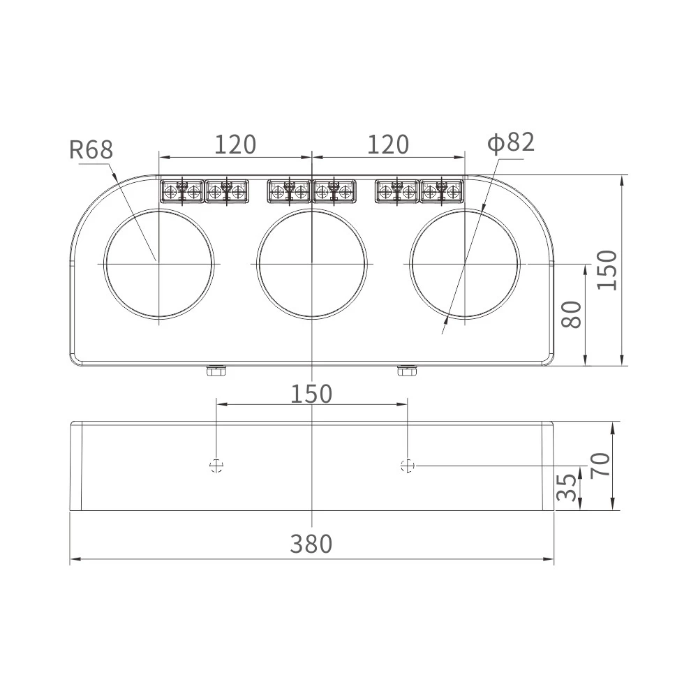 ประเทศจีน ข้อมูลจำเพาะและขนาดหม้อแปลงไฟฟ้าปัจจุบัน LSY120-φ83-H ปัจจุบัน ผู้ผลิต
