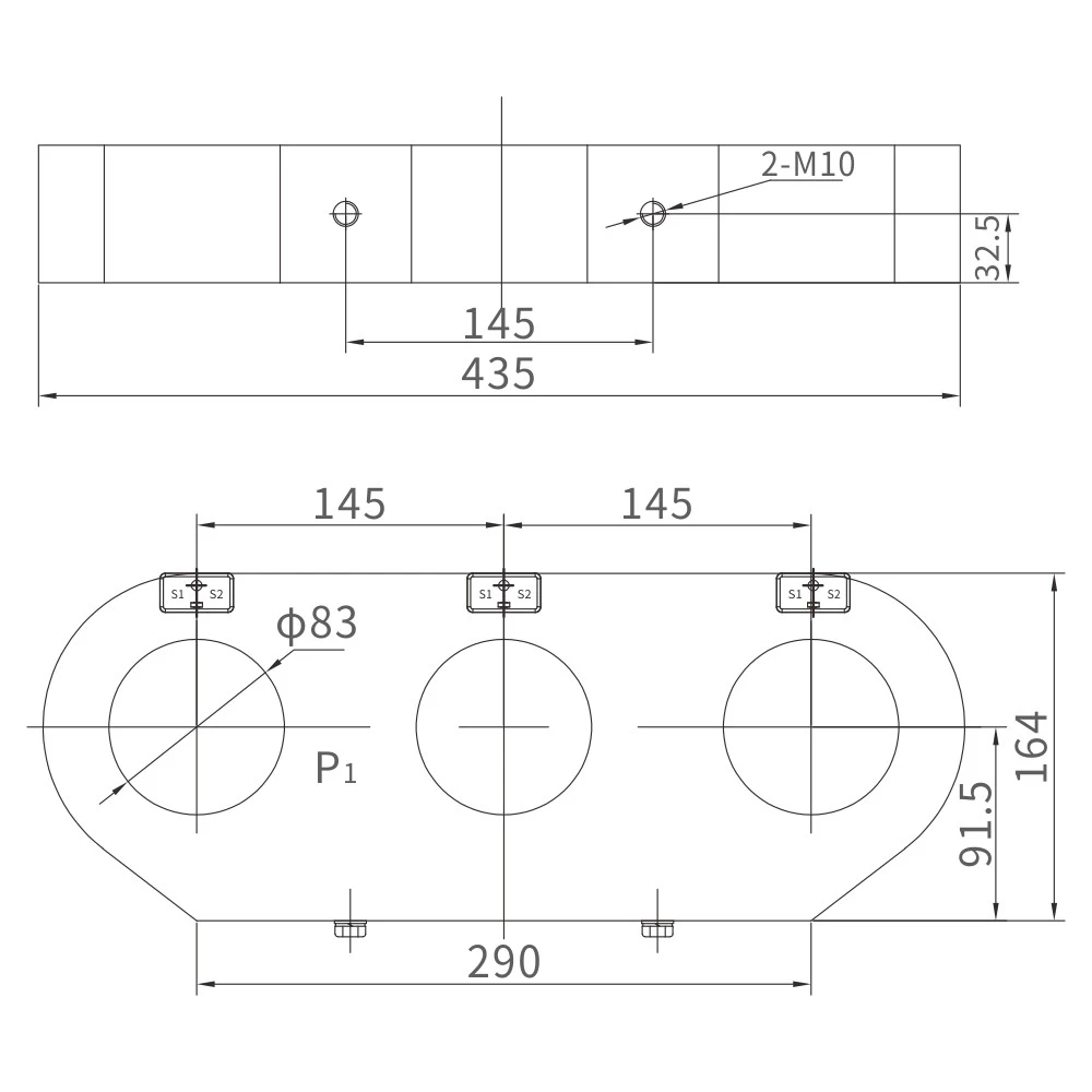 ประเทศจีน ข้อมูลจำเพาะและขนาดหม้อแปลงไฟฟ้าปัจจุบัน LSY145-φ83-H65 ผู้ผลิต
