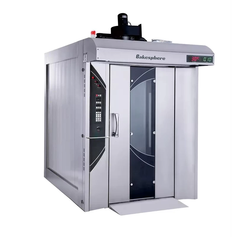 China Diesel Gas Electric Rotating Rotary Bakery Oven - 1 Trolley 16 Trays manufacturer
