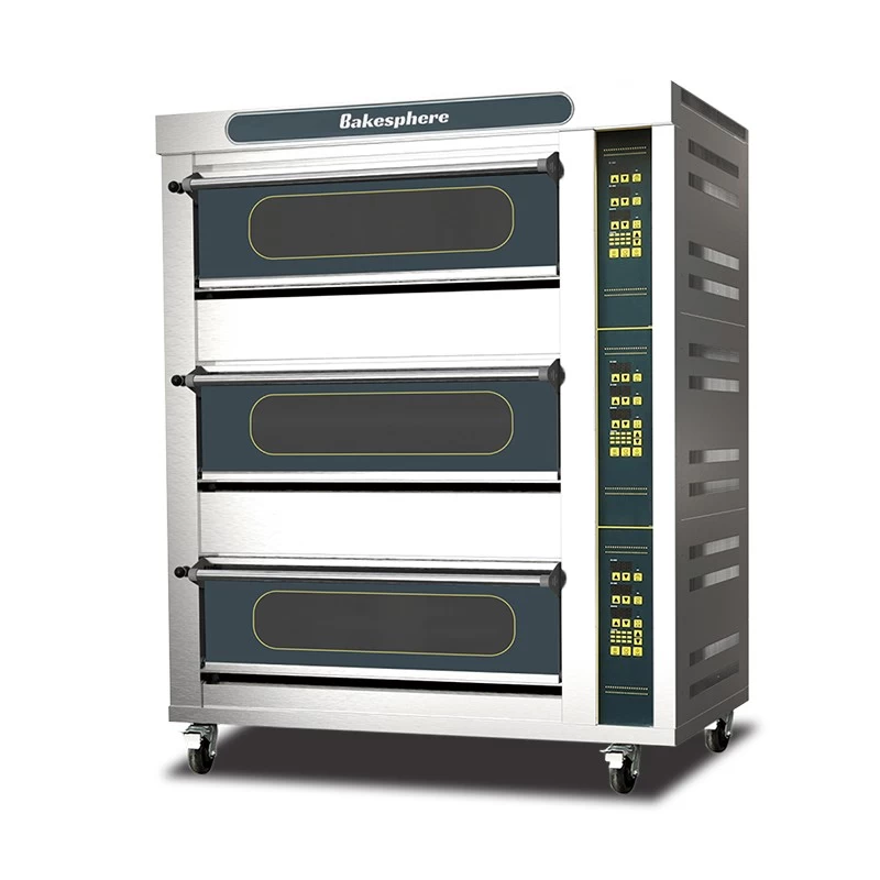 China Bakery Bread Baking Oven Gas Deck Oven - 3 Deck 6 Trays manufacturer