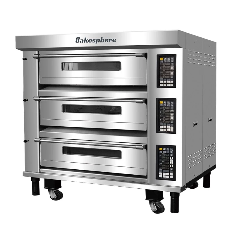 China Commercial Electric Wire Deck Oven Bread Oven - 3 Deck 12 Trays manufacturer