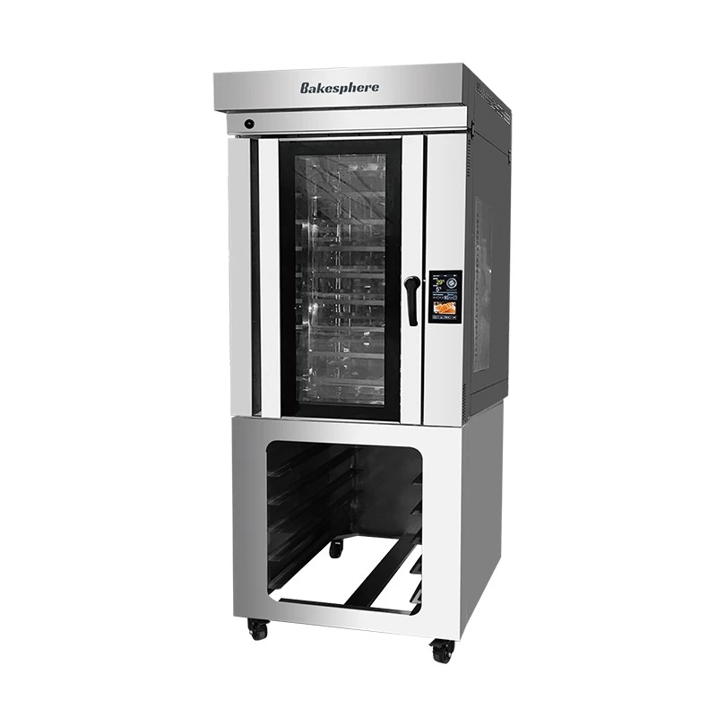 China 10 Trays Mini Rotary Baking Oven Hot Air Convection Oven manufacturer