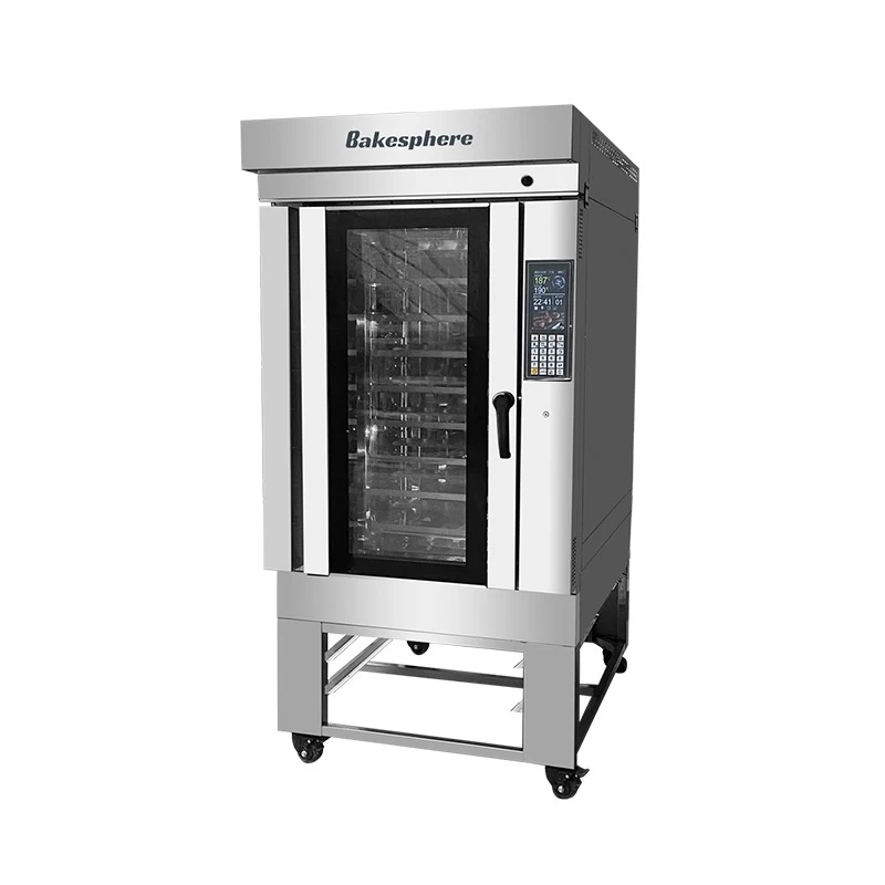 China Bakery Gas Convection Oven 10 Trays Rotating Rack Oven manufacturer