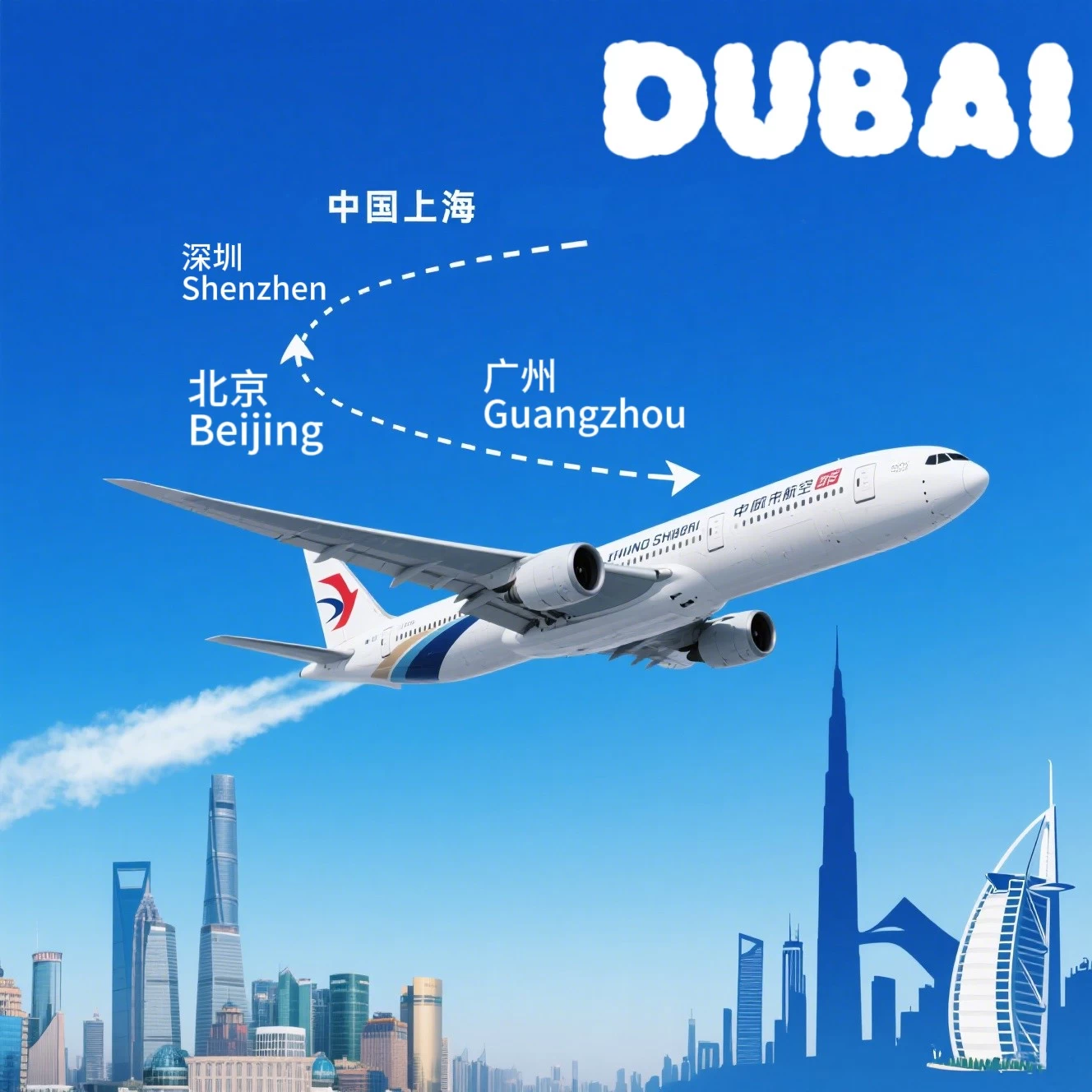 Air Transport from China to Dubai