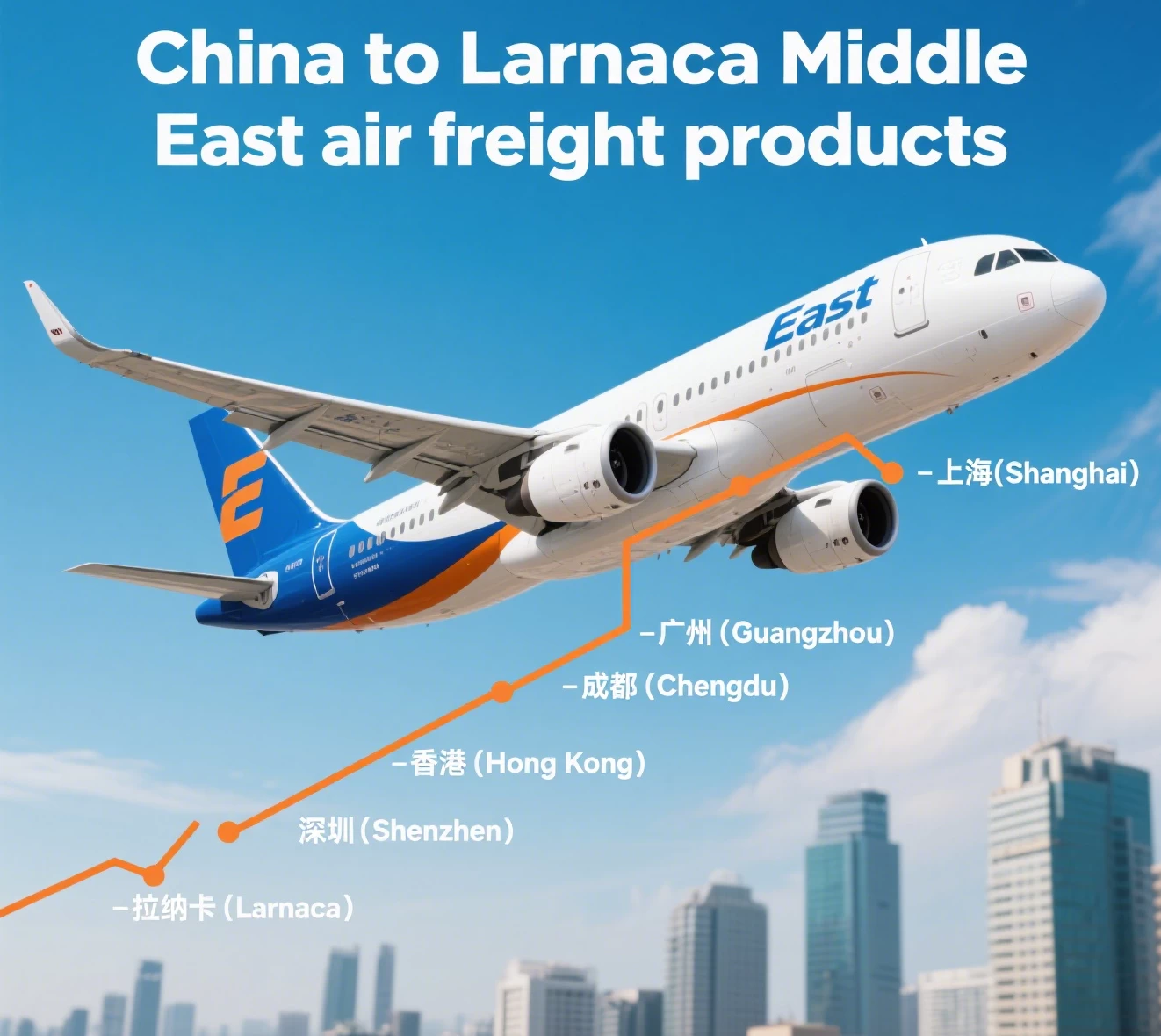 China to Larnaca Middle East air freight products