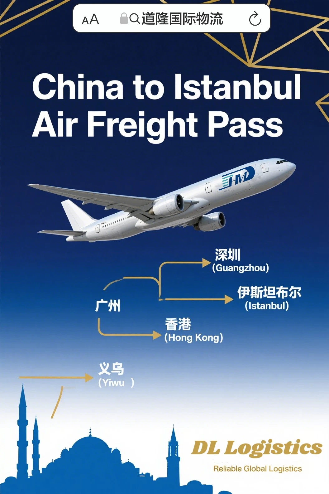 China to Istanbul Air Freight Pass