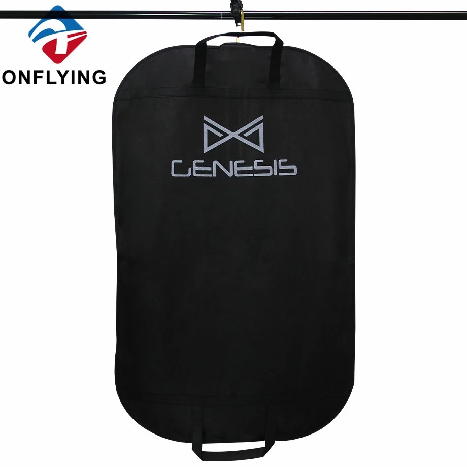 China Hot Selling Black Clothes Cover with Handles Garment Suit Storage Zipper Bag Factory Supplier manufacturer
