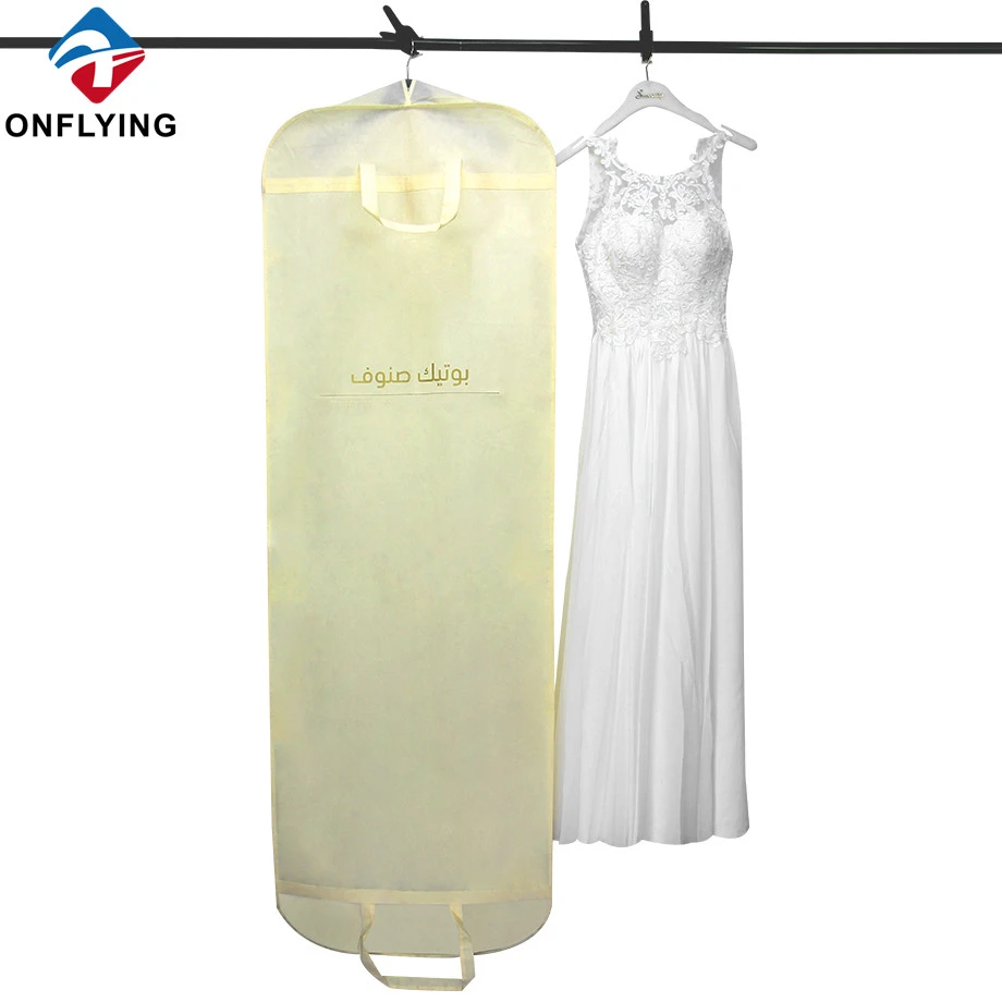 China Custom Creamy Beige Wedding Dress Bags for Women Factory China manufacturer