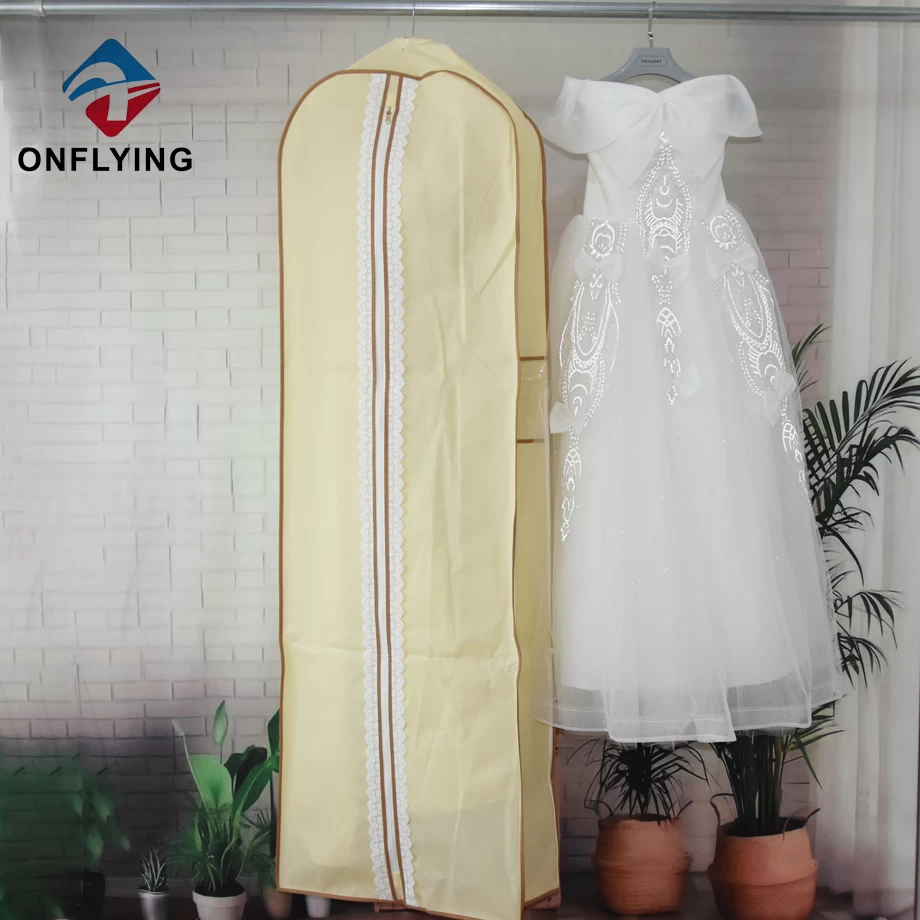 الصين فاخرة دسم مع Gusset Bridal Long Wedding Bass Custom Pags China Mustribier الصانع