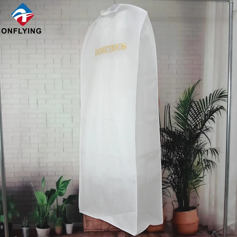 China Speicherverpackung weißer Hochzeitsstaub Biologisch abbaubare Kleiderbeutel Fabrik China Hersteller