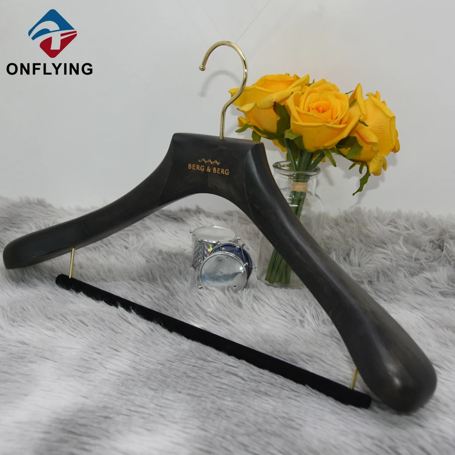 Luxury Wood Hangers Custom Logo Supplier