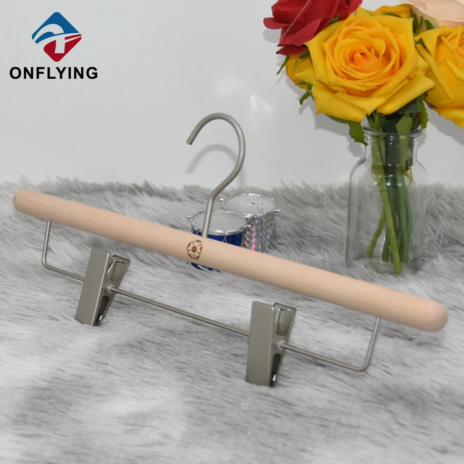 Beech Wooden Hanger With Logo Manufacturer,
