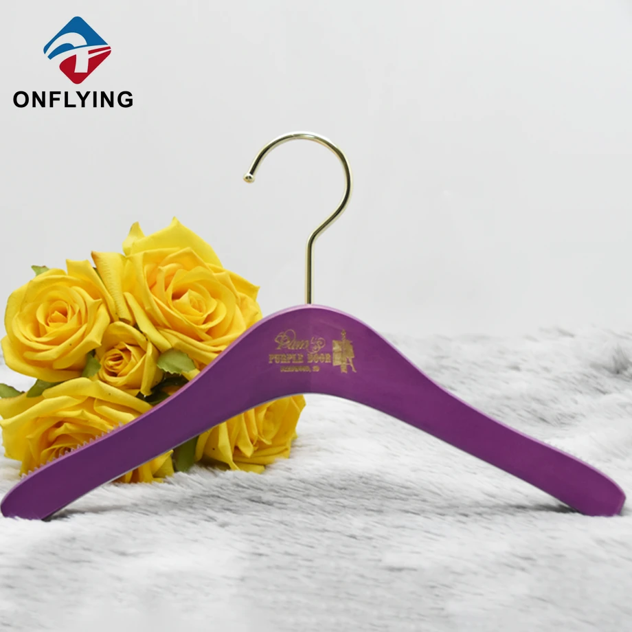 Purple Wooden Hanger Set Factory