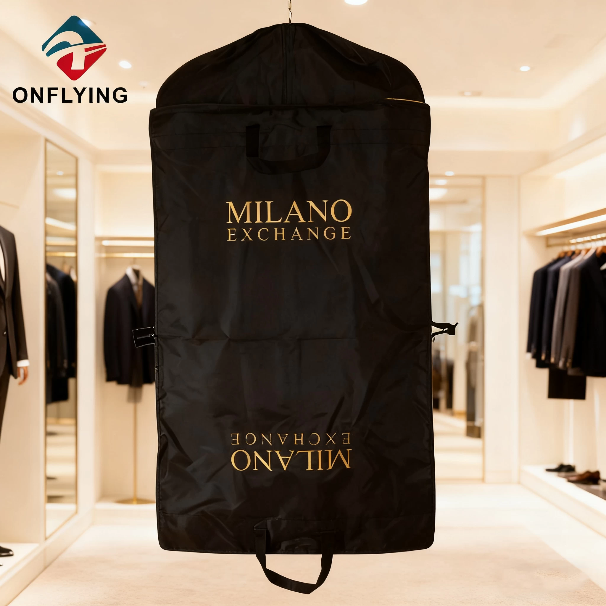 Chine Usine de Chine de sac pliable de costume de vêtement de voyage de polyester durable fait sur commande de luxe fabricant