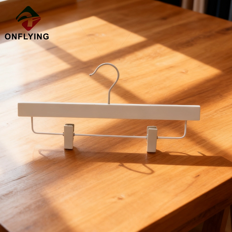 White Wood Pants Hanger Manufacturer