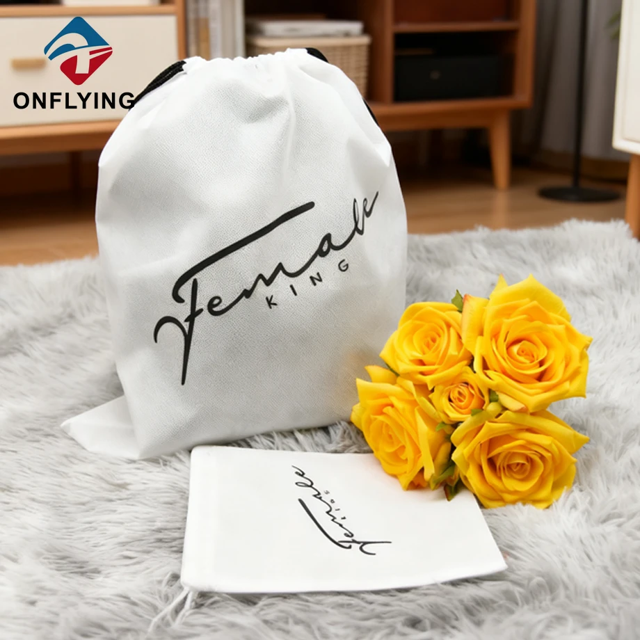 White Non Woven Drawstring Bags Supplier,